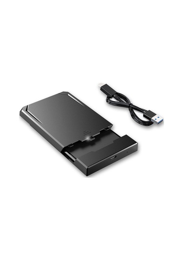 Leezsing Cool-fish K801 2.5 İnç Sata Dış Hard Disk Kutusu, Type-c 3.1 Arayüzü, 10gbps Hız, Araçsız Kurulum, Windows/mac Uyumlu
