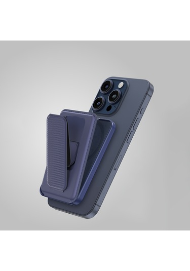 Amazingthing Glamour Link Fonksiyonel Çok Yönlü Grip Standlı Magnetik Kartlık Mavi