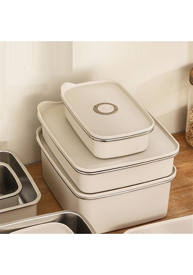 Ulzyvf Gıda Kutusu - Hava Geçirmez Saklama Kabı 3200ml Krem-beyaz Krem - Beyaz