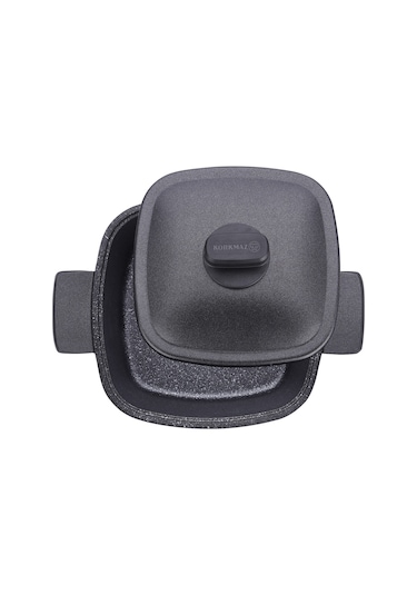 Korkmaz Casterra Kare Döküm Tencere 28x28x12,5