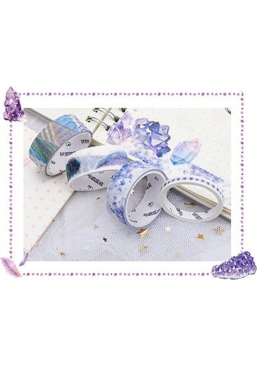 Springsun Washi Bant Seti - 4 Rulo 3 Farklı Genişlik Dekoratif Maskeleme Bandı El Sanatları & Dıy İçin: Scrapbooking, Planlayıcı, Hediye