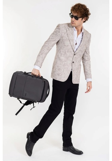 Dada Körüklü Su Geçirmez Kumaş Fonksiyonel Sırt Çantası 15.6 İnç Gri