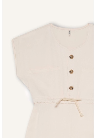 DeFacto Kız Çocuk Gabardin Kısa Kollu Tulum D9308A825SMER233