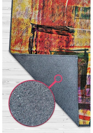 Homshtag Pastel Boho Çok Renkli Mutfak Halısı Soyut Salon Halısı Çok Renkli