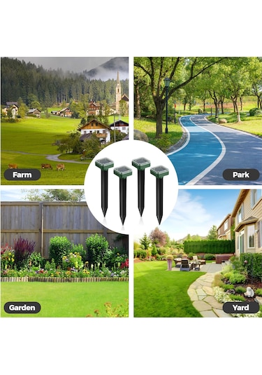 Qianfan 4 Adet Köstebek Kovucu, Tarla Faresi Kovucu, Çim