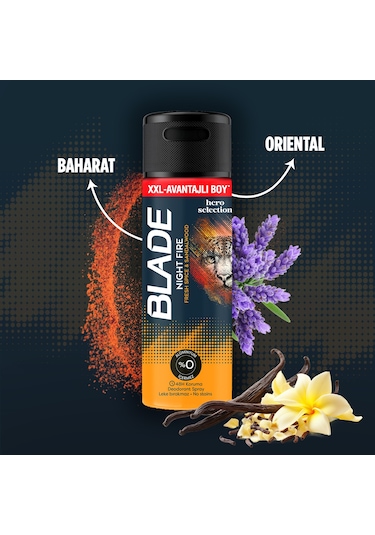 Blade Night Fire Erkek Sprey Deodorant 6 x 200 ML