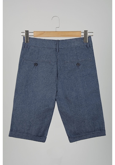 Terapi Men Erkek Mavi Slim Fit Keten Şort Çokrenkli5