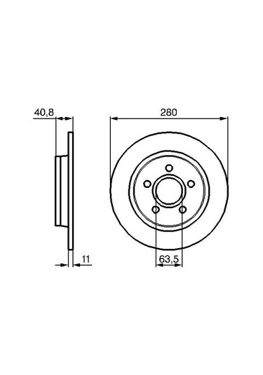 Volvo V50 1.6Drive 2004-2010 Bosch Arka Disk 2 Adet