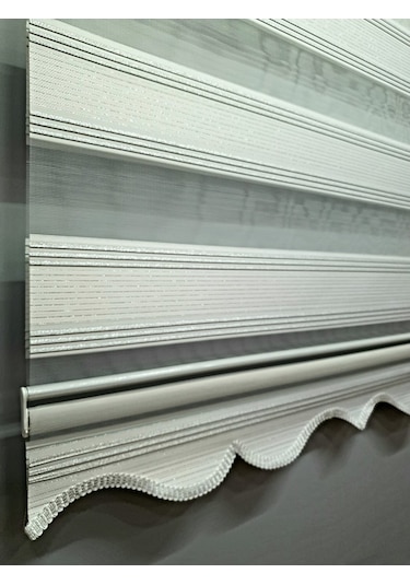 Bbb Pliseli Simli Renk Geçişli Modern Stor Zebra Perde Mz280