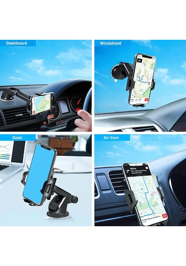Vakumlu Uzayan Araç Içi Telefon Tutucu Ayarlanabilir Akrobat