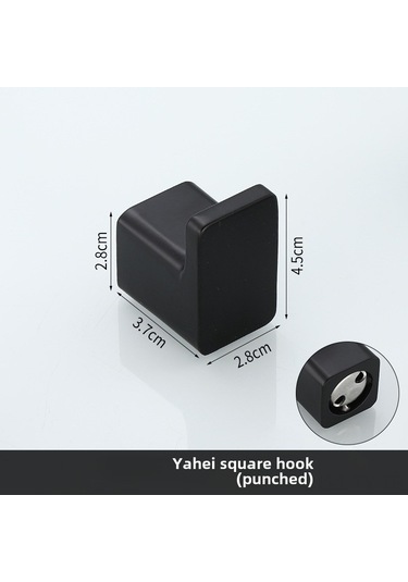 Teltree Siyah Uzay Alüminyum Duvarlı Kanca - Kalın, Dayanıklı, Hafif Montajlı, Çamaşır/şapka Asma, Banyo/oda İçin Tek Kanca Delikli Diğer