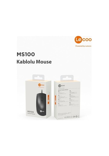 Lecoo Ms100 Usb Kablolu 1000dpı 3 Tuşlu Optik Mouse Ms100