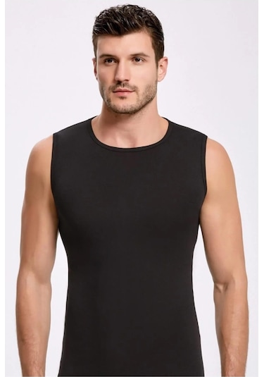 İlke Erkek Bisiklet Yaka Kolsuz Badi Fanila Atlet 1006-1007 - 6 Adet 001