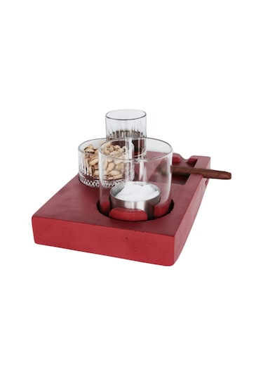 Elza Kırmızı Biyoetanol Masaüstü Şömine - 1 Lt Copart Yakıt Hediye