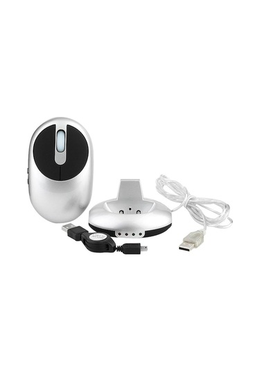 Rogfer Mz-012 2.4g 1200 Dpı Kablosuz Şarj Edilebilir Optik Fare, 3 Bağlantı Noktalı Usb Hub / Şarj Yuvası Gümüş Diğer - Silver Diğer