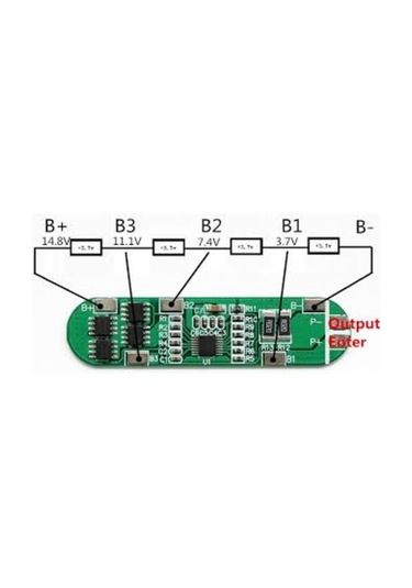 4S 12A Lityum Batarya Bms Balans Kartı Hx-4S-A01