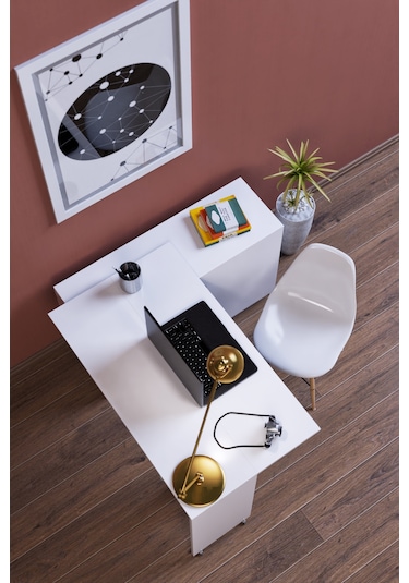 Flor Utfak Yemek Çalışma Masası Katlanabilir Dolaplı Balkon Ofis