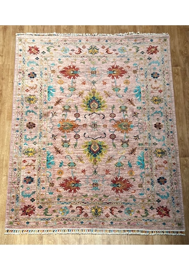 El Dokuma Afghan Halısı Pembe