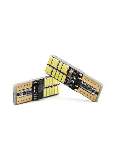10 Adet T10 Led Park Plaka Tavan Ampulü 24 Ledli Turuncu Sadece 12 Volt Araçlar