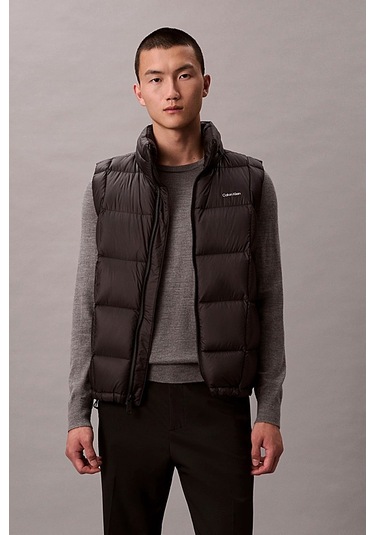 Erkek Regular Fit Dik Yaka Kapitoneli Şişme Yelek - Siyah Black