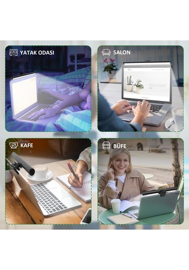 Venaliastore Laptop Üstü Ekran Işığı Led Göz Koruyucu Klipsli
