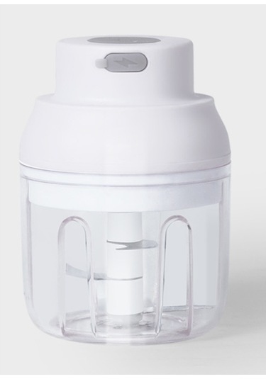 Mini Gıda İşlemcisi, Usb Şarj Edilebilir Güçlü Motor Zencefil Sarımsak Beyaz