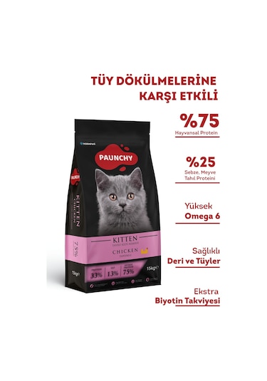 Paunchy Tavuklu Yavru Kedi Maması 15 KG