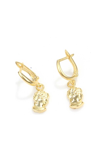 925 Ayar Gümüş Elizabeth Küpe Sarı