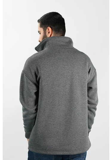 Unisex Balıkçı Yaka Antrasit Sweatshirt Çok Renkli