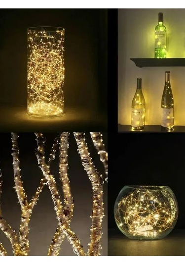 Familylove Pil İle Çalışan Buket Çiçekleri İçin Sıcaklık Işıkları, Civalı, Küçük 254306502 Beyaz