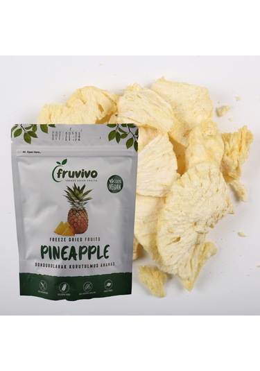 Dondurularak Kurutulmuş Ananas 20 Gr, %100 Vegan, Glutensiz
