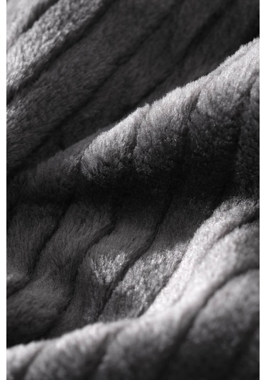 Aksu İpeksoft Fitilli Çift Kişilik Battaniye - Antrasit