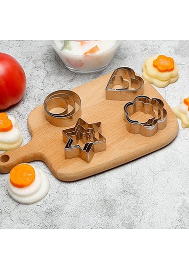 12 Adet Pişirme Aletleri, Pişirme Kalıpları, Zencefilli Kurabiye Şablonları, Kurabiye Kalıpları Gümüş Diğer