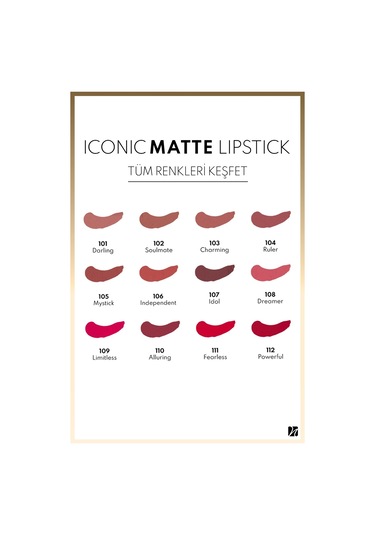 Note Cosmetics Cosmetique Iconic Matte Lipstick Kalıcı Mat Ruj 108 Dreamer