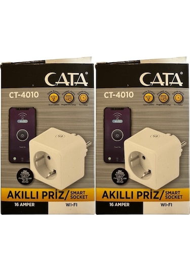 Cata Ct-4010 Wifi Üzerinden Kontrol Edilebilen Akıllı Priz 2 Adet