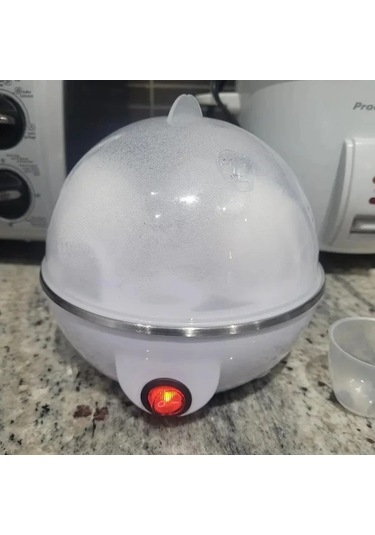 Xuweiwei Beyaz Otomatik Yumurta Pişirici: Kolay Kullanım, Çok Amaçlı, Güvenli Paslanmaz Çelik, 110v-130v Us Fiş