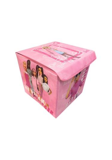 Barbie Lisanslı Oyuncak Kutusu 30x30 Cm Pembe