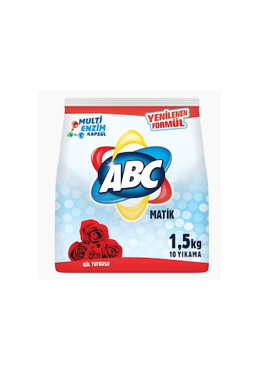 ABC Matik Gül Tutkusu Toz Çamaşır Deterjanı 10 Yıkama 1500 G