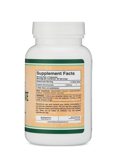 Creatine Monohydrate 1,000 Mg 120 Capsules . Usa Menşei.