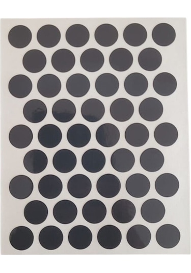 Homdep Yapışkanlı Vida Gizleme Yapıştırma Vida Tapası Tıpası Parlak Antrasit Vida Kapatıcı 50 Adet Parlak Antrasit