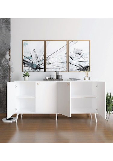 Floradesign Sarissa Konsol / Konsol / Çok Amaçlı Dolap 160 Cm Beyaz