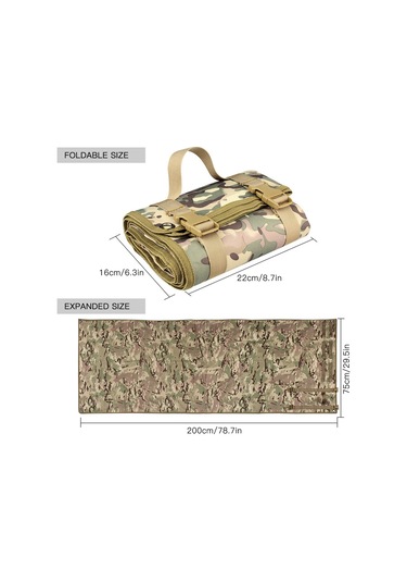 Lemestar Dış Mekan Su Geçirmez Mala Taşıma Matı - 900d Nilon, 200x75cm, Çadır/hiking İçin Dayanıklı, Kol Saati İle Taşınabilir, Rulo Haline Getirilebilir Haki