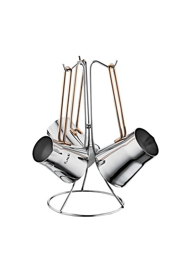 Oms 7034-Bakır Çelik Cezve Seti