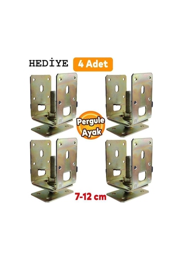 Ahşap Eko Pergole Tente Çardak Kahve