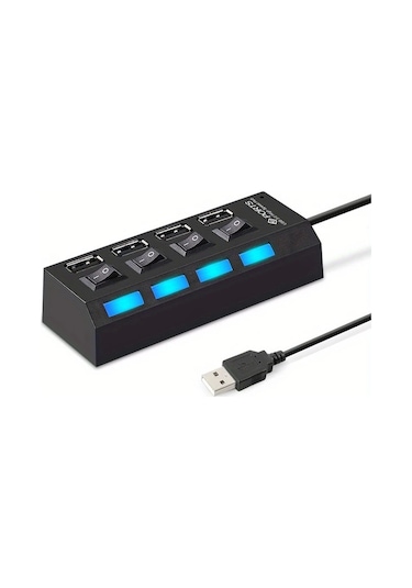 Willowhaven 4 Portlu Usb 2.0 Hub - Bağımsız Port Kontrollü Güç Anahtarlı Usb Genişletici