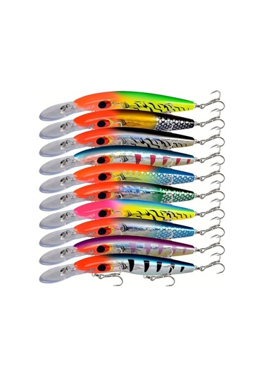 Fochsia 10lu 6.3 İnç 26gr Derin Dalış Yemliği Sert Sap Sallama Oltası Kaliteli Kancalı Av Malzemesi