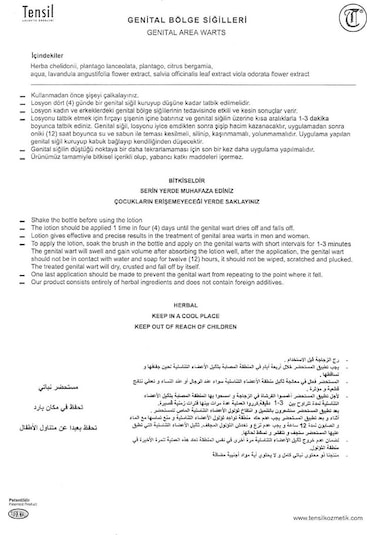Tensil Genital Bölge Siğil Losyonu Bitkisel