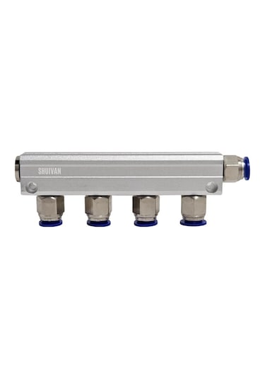Shuıvan Pnömatik 4'lü Kollektör Su Dağıtıcı 3/8" - 1/4" 12mm - Şipşak-1565
