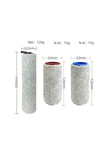 Cbtx Roborock U10 Akıllı Zemin Temizleme Makinesi Aksesuarları İçin, Özellikler: 2 Kısa Arka Rulo Fırça