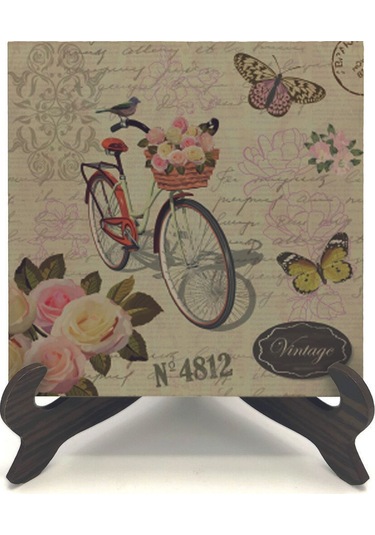 Hollanda Bisklet Görseli Baskılı Mdf Masaüstlük 10x10 596